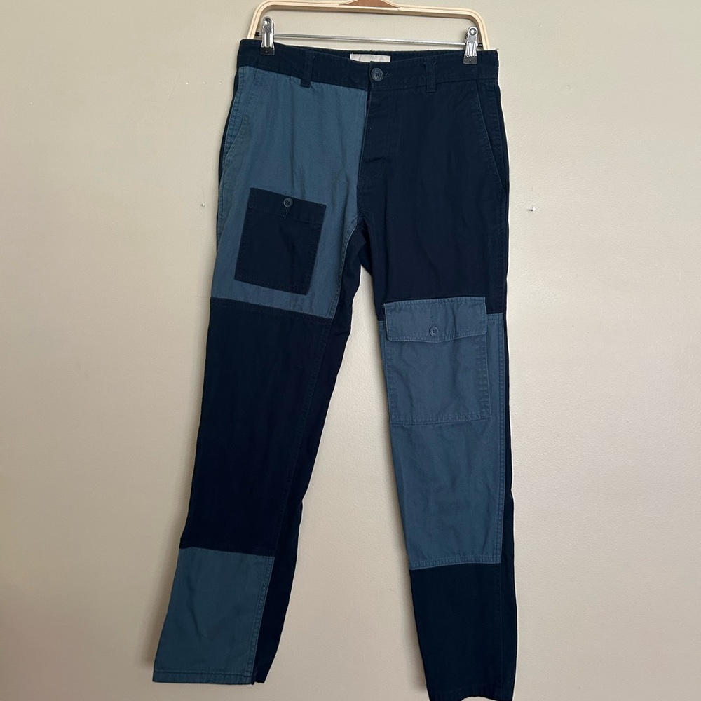Men's Two-Tone Patchwork Cargo Pants